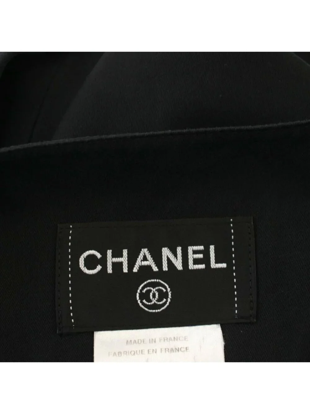 Chanel Sleeveless Dress Knee Length Cut Off Slit 36 Black